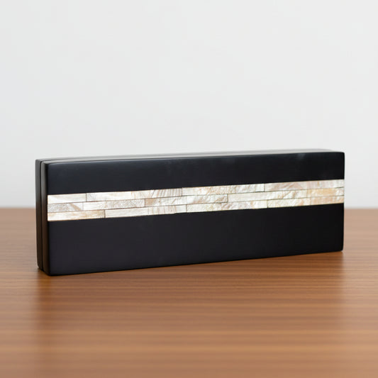 TUM - PENBOX-CAPIZ STRIPS IN BLACK RESIN