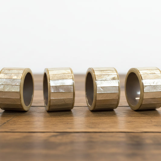 TUM - NAPKIN RING SET 4 CAPIZ